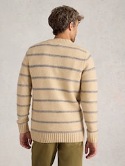 White Stuff Natural Breton Stripe Crew Neck Jumper - Image 4 of 7
