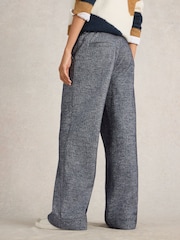 White Stuff Blue Belle Tweedy Wide Leg Trousers - Image 3 of 6