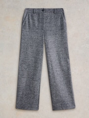 White Stuff Blue Belle Tweedy Wide Leg Trousers - Image 5 of 6