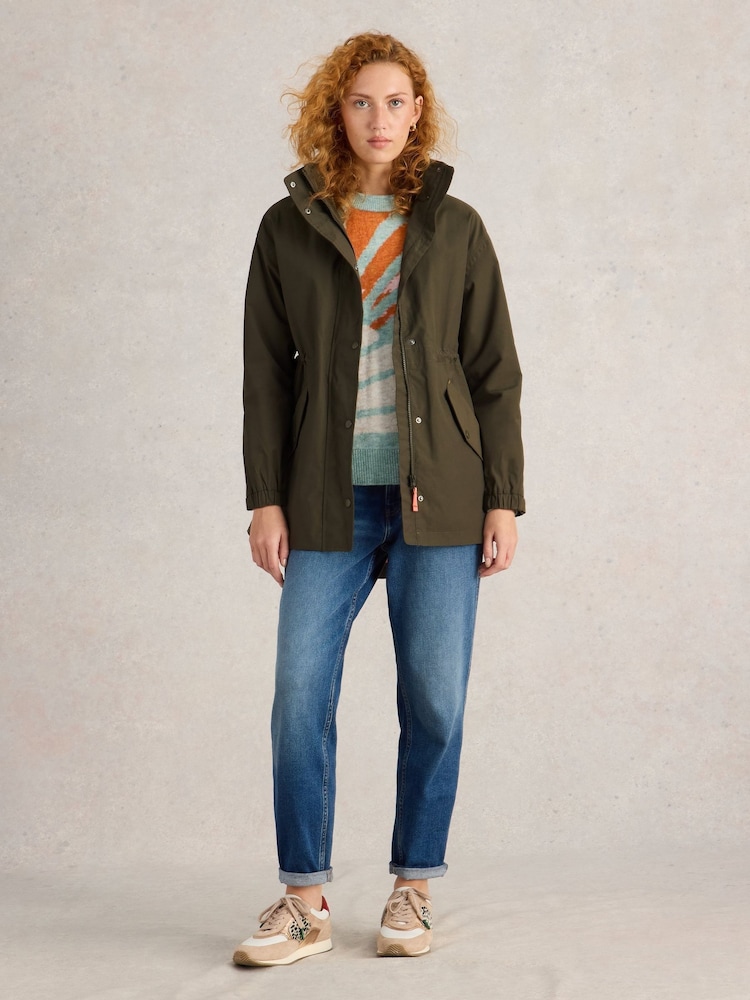 White Stuff Green Lexi Waterproof Coat - Image 3 of 6