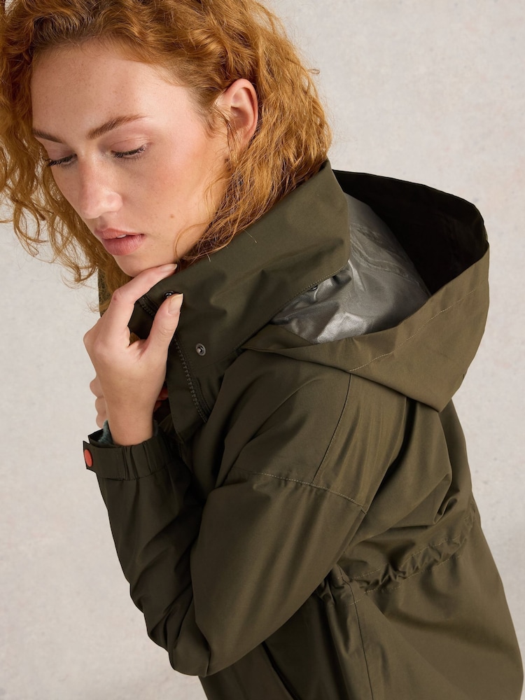 White Stuff Green Lexi Waterproof Coat - Image 4 of 6