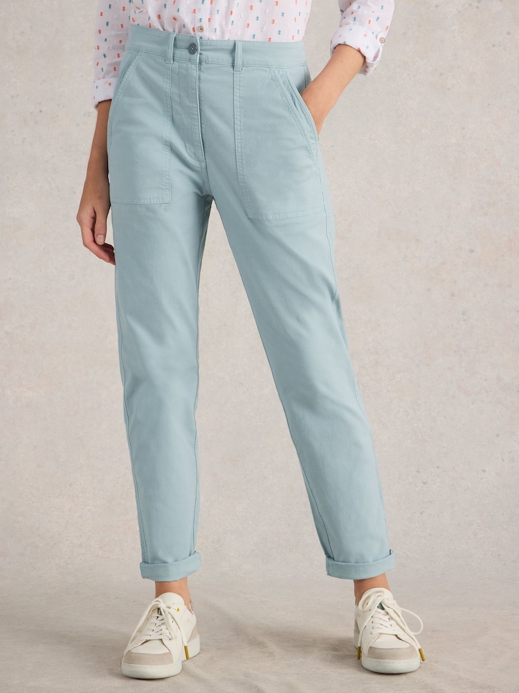 White Stuff Blue Twister Chinos Trousers - Image 1 of 6