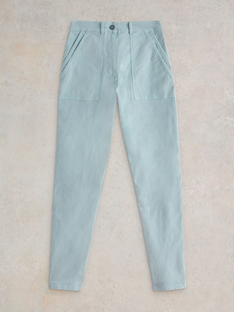 White Stuff Blue Twister Chinos Trousers - Image 5 of 6