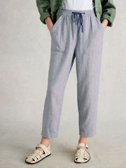 White Stuff Blue Elle Blend Trousers - Image 3 of 6