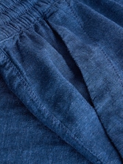 White Stuff Blue Elle Linen Blend 100% Cotton Trousers - Image 6 of 6