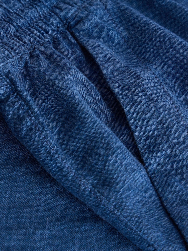 White Stuff Blue Elle Linen Blend 100% Cotton Trousers - Image 6 of 6