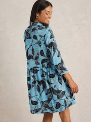 White Stuff Blue Everly Jersey Shirt Dress - Image 2 of 6