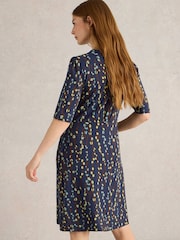 White Stuff Blue Olivia Jersey Dress - Image 4 of 7