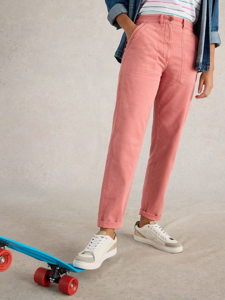 White Stuff Red Twister Chino Trousers - Image 2 of 6
