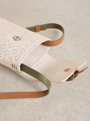 White Stuff Cream Clara Buckle Leather Phone Bag - Image 4 of 4