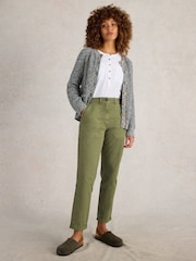 White Stuff Green Twister Chino Trousers - Image 1 of 6