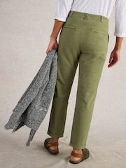 White Stuff Green Twister Chino Trousers - Image 2 of 6