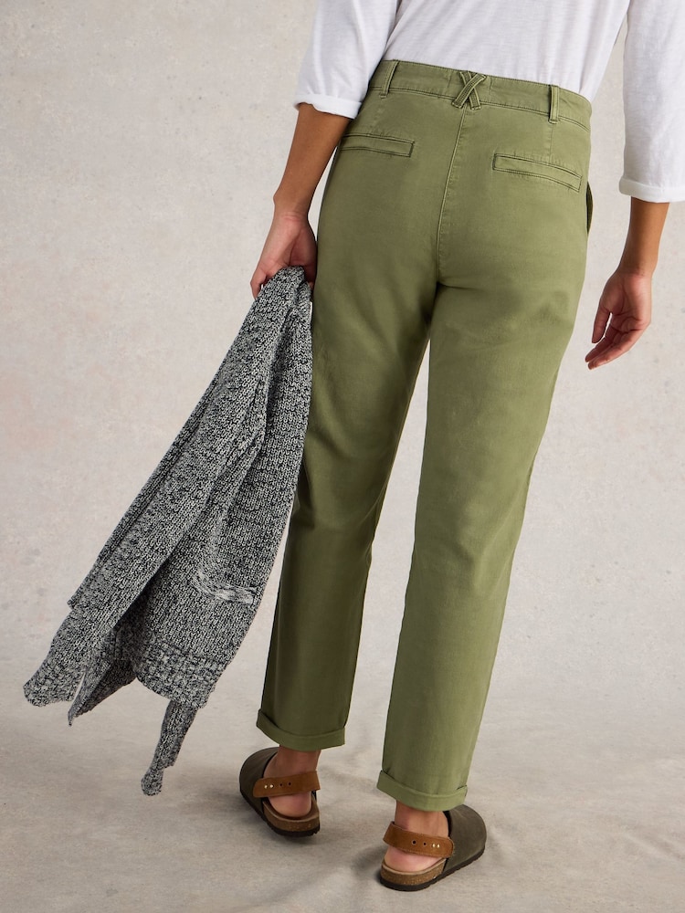 White Stuff Green Twister Chino Trousers - Image 2 of 6