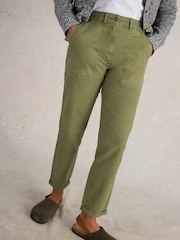 White Stuff Green Twister Chino Trousers - Image 3 of 6