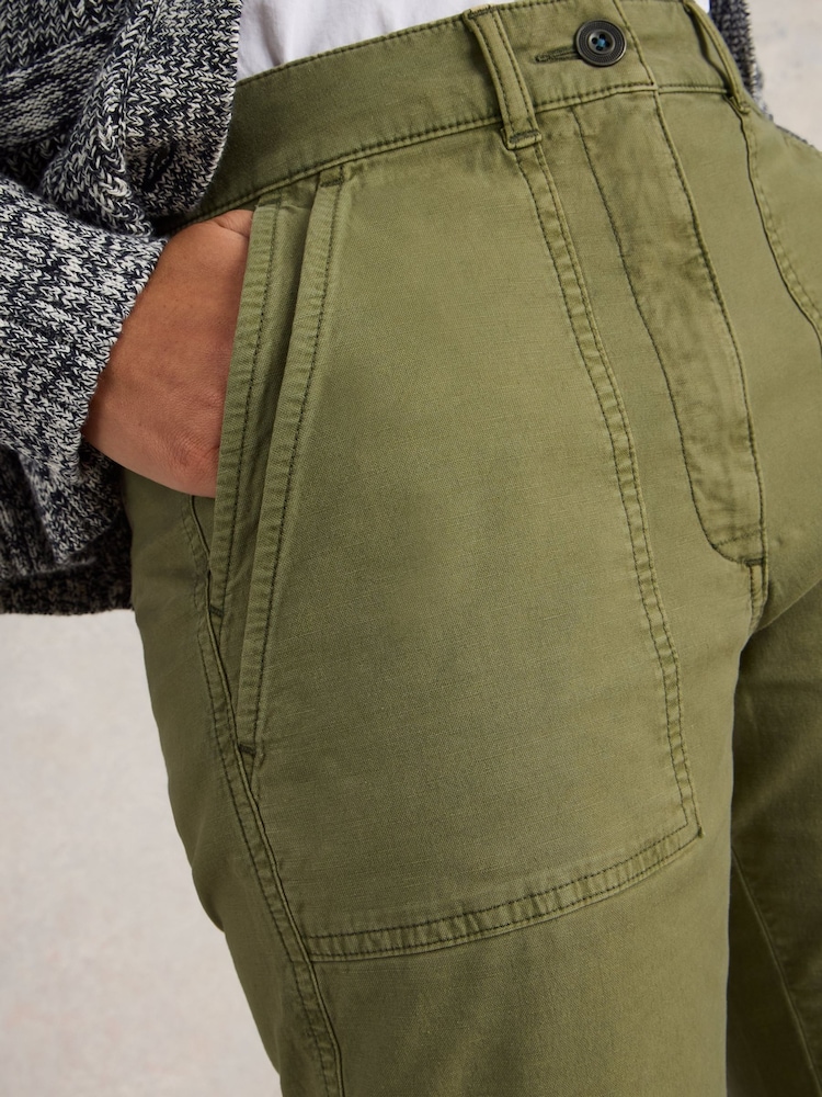 White Stuff Green Twister Chino Trousers - Image 4 of 6