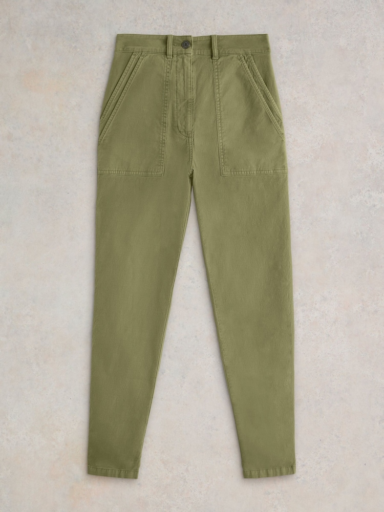 White Stuff Green Twister Chino Trousers - Image 5 of 6