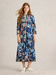 White Stuff Blue Rua Jersey Shirt Dress - Image 1 of 6