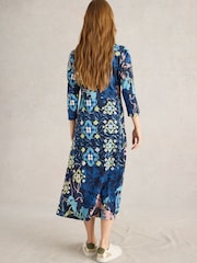White Stuff Blue Rua Jersey Shirt Dress - Image 2 of 6