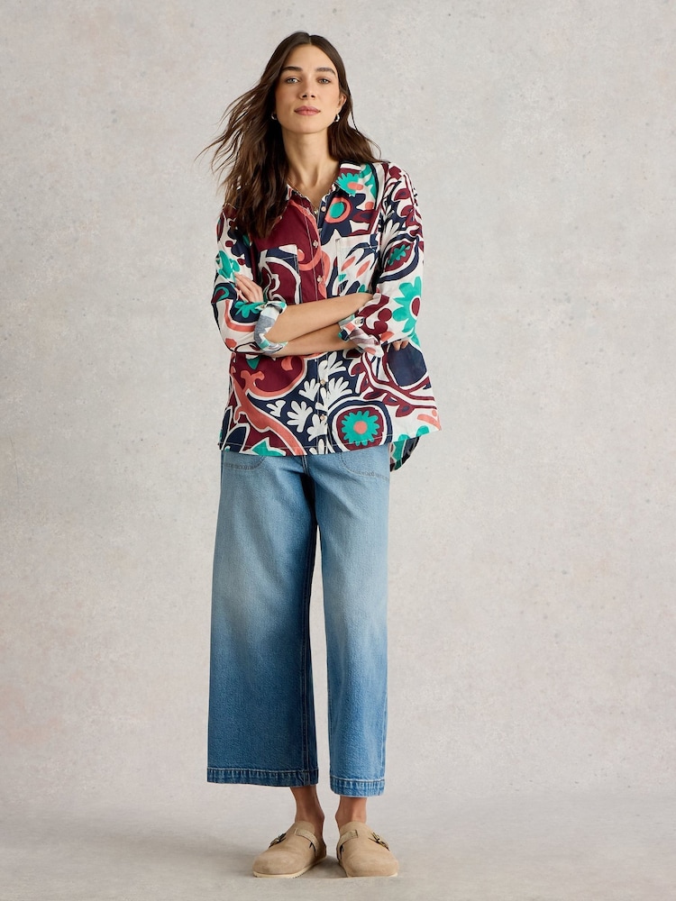 White Stuff Multi Sophie 100% Organic Cotton Shirt - Image 1 of 6