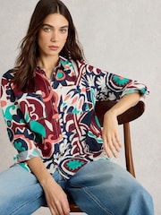 White Stuff Multi Sophie 100% Organic Cotton Shirt - Image 3 of 6