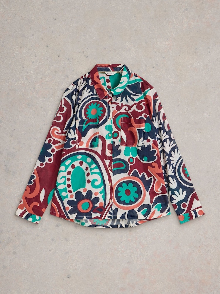 White Stuff Multi Sophie 100% Organic Cotton Shirt - Image 5 of 6