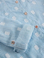 White Stuff Blue Sophie 100% Organic Cotton Shirt - Image 6 of 6