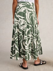 White Stuff Green Jada Jersey Maxi Skirt - Image 2 of 6