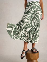 White Stuff Green Jada Jersey Maxi Skirt - Image 3 of 6