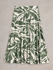 White Stuff Green Jada Jersey Maxi Skirt - Image 5 of 6