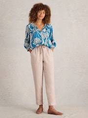 White Stuff Natural Elle Linen Blend Trousers - Image 1 of 6