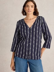 White Stuff Blue Rae Top - Image 1 of 6