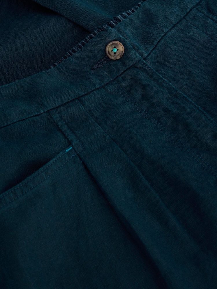 White Stuff Blue Rowena Linen Trousers - Image 6 of 6