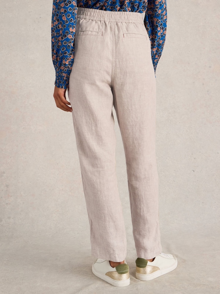 White Stuff Natural Rowena 100% Linen Trousers - Image 3 of 6