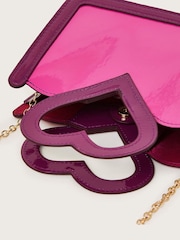 Monsoon Pink Patent Heart Handle Bag - Image 2 of 2