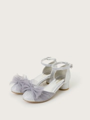 Monsoon Silver Net Bow Two-Part Heels - Image 1 of 2
