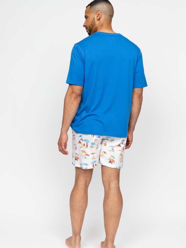 Cyberjammies Mens Printed Bottoms and Solid Jersey T-Shirt Pyjamas Set - صورة 2 من 3 Cyberjammies Mens Printed Bottoms and Solid Jersey T-Shirt Pyjamas Set - صورة 2 من 3