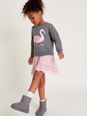 Monsoon Grey 2-in-1 Swan Jumper Dress - Image 1 of 1
