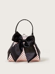 Monsoon Black Emily Bow Polka Dot Bag - Image 1 of 2