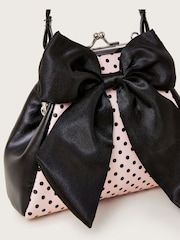 Monsoon Black Emily Bow Polka Dot Bag - Image 2 of 2