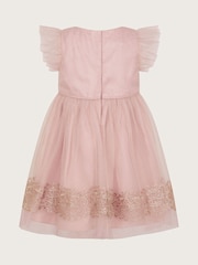 Monsoon Pink Baby Ayra Sparkle Lace Dress - Image 2 of 2