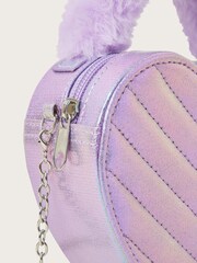 Monsoon Purple Quilted Heart Bag - Image 2 of 2