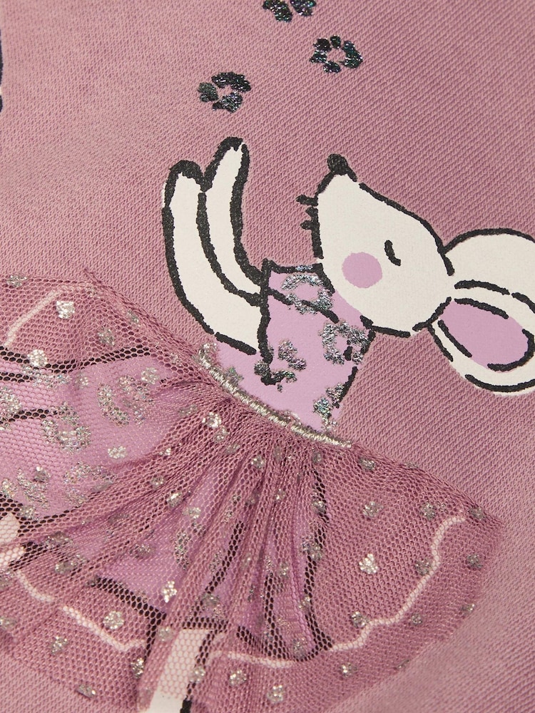 Monsoon Purple Baby Mouse Top and Bow Leggings Set - Image 2 of 2