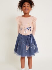 Monsoon Blue Embellished Ballerina Mesh Skirt - Image 1 of 1