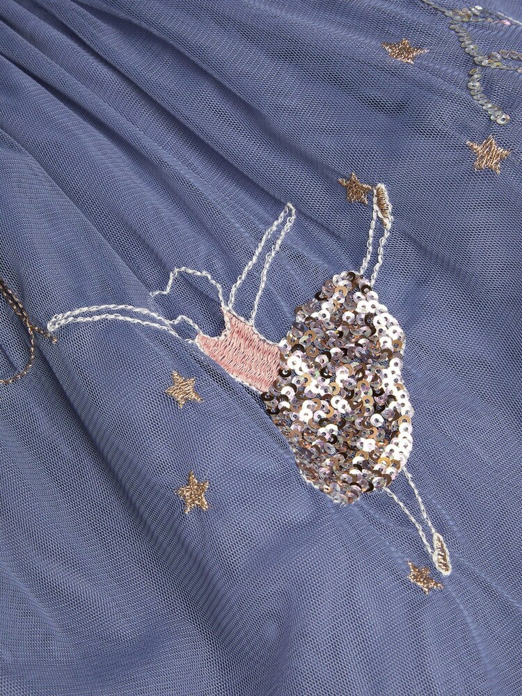Monsoon Blue Embellished Ballerina Mesh Skirt - Image 3 of 3 Monsoon Blue Embellished Ballerina Mesh Skirt - Image 3 of 3