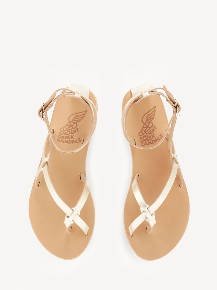 Ancient Greek Sandals Silver Tomi Vachetta Sandals - Image 4 of 4