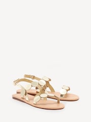 Ancient Greek Sandals Gold Titiana Synthetic Leather Sandals - Image 2 of 4