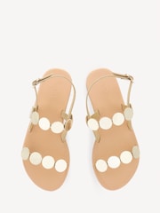 Ancient Greek Sandals Gold Titiana Synthetic Leather Sandals - Image 4 of 4