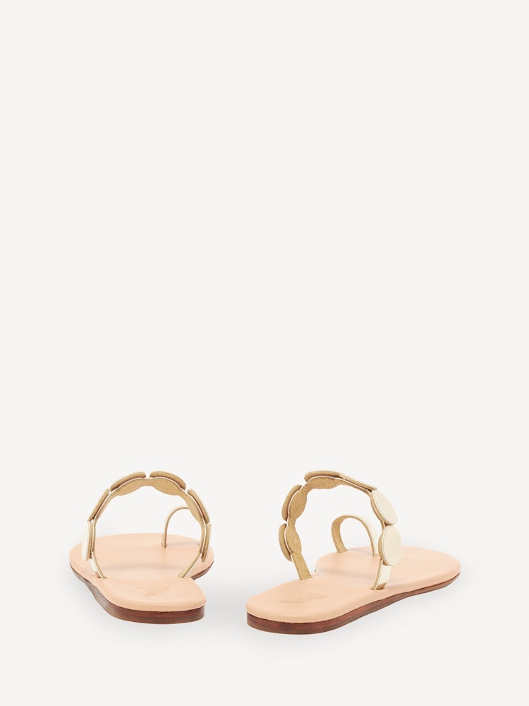 Ancient Greek Sandals Gold Calisto Synthetic Leather Sandals - Image 2 of 4