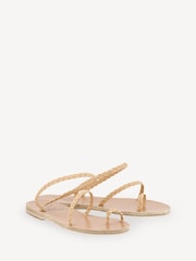 Ancient Greek Sandals Nude Eleftheria Nappa Sandals - Image 3 of 4