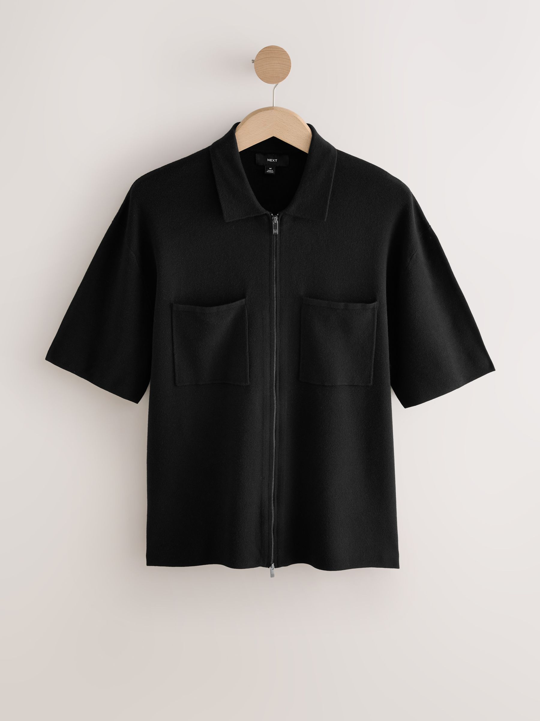トップス leann moment BLACK Knit POLO Croydon Padded Knit Polo - Black – The Frankie Shop